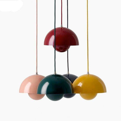 Restaurant Chandelier Creative Simple Office Clothing Shop Coffee Shop Bar Creative Color Flower Bud Led Pendant Lamp