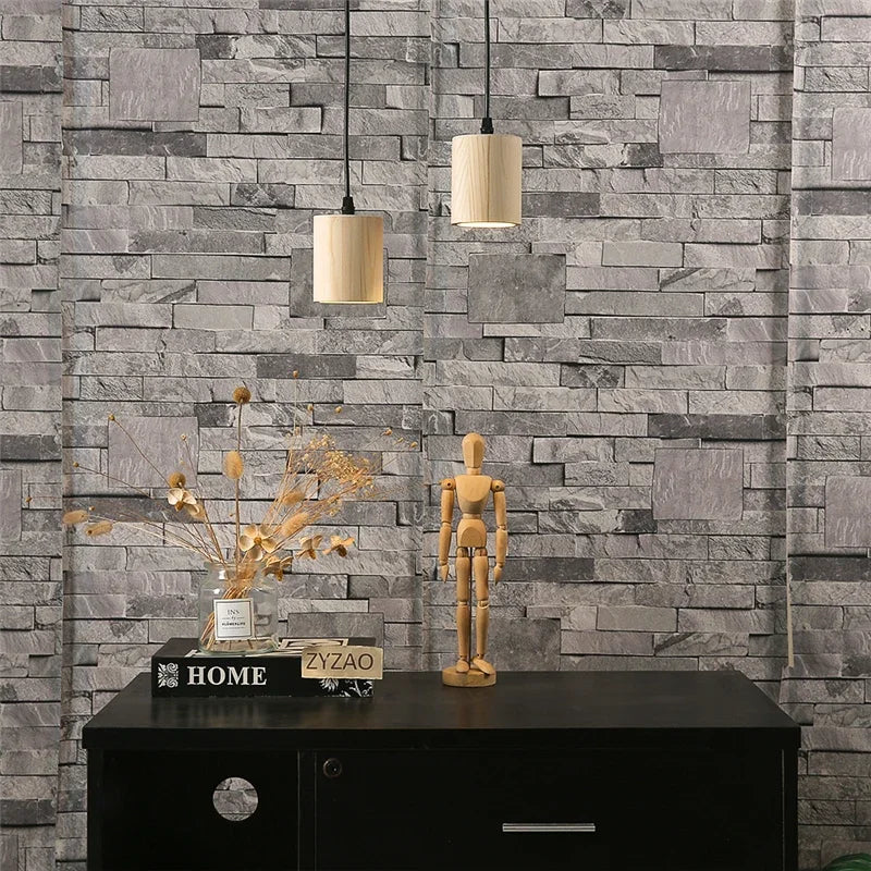 Modern Wooden Pendant Lights Nordic Simple Creative Solid Wood Lamps Pendant Lamp E27