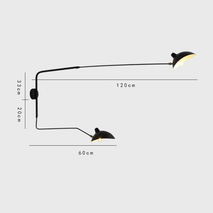 Creative Wall Lamp Personality Retro Long Arm Double-headed Wall Lamp