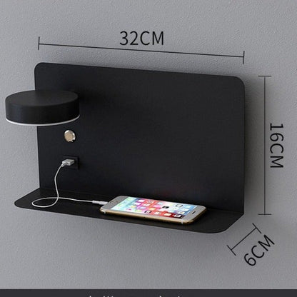 Wall Lamp Bedroom Bedside Lamp Living Room Background Wall Simple Creative Wiring-free LED Strip Usb Mobile Phone Charging
