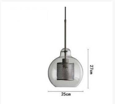 Nordic Modern Simple Glass Ball Single Head E27 LED Pendant Lights Personality Decorative Lighting For Living Room Bedroom Cafe