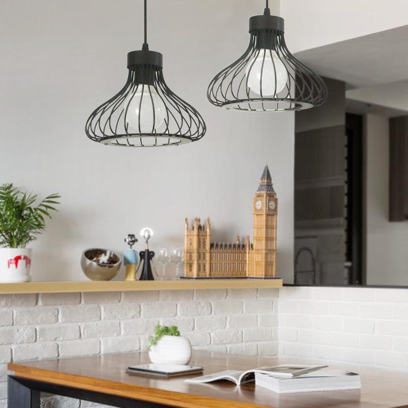 Retro Iron Chandelier Restaurant Bar Chandelier Creative Black Iron Wire Chandelier