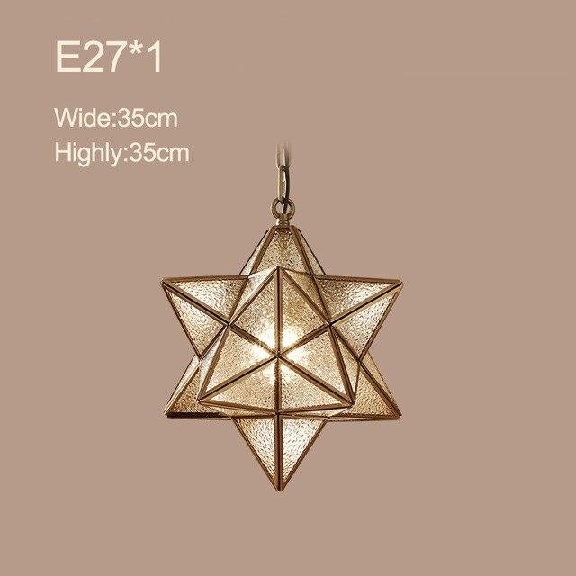 Loft Decor Star Copper Pendant Lights For Dining Room Lustre Salon Modern Lighting Suspension Luminaire Light Fixture Hanglamp