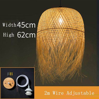 Chinese Bamboo Pendant Lights Led Hang Lamps For Home Luminaire Design Japanese Pendant Loft Hanging Lustre Suspension Fixtures