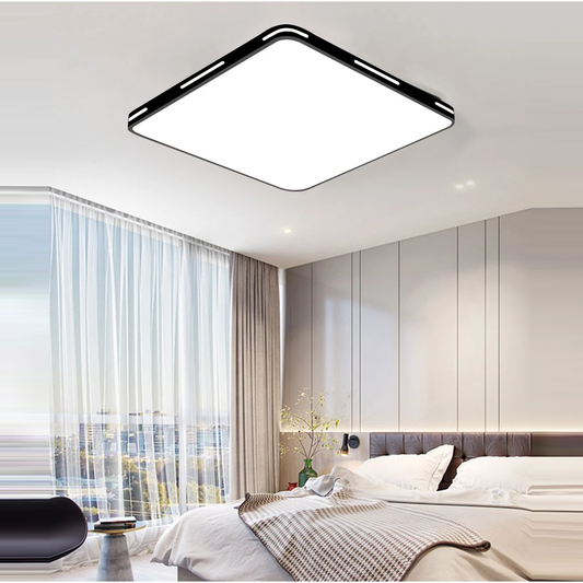 LED Ceiling Light Modern Lamp Panel Living Room Round Lighting Fixture Bedroom Kitchen Hall Surface Mount Flush Remote Control