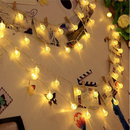 5M 7M 10M Solar Lamp Crystal Ball LED String Lights Flash Waterproof Fairy  For Outdoor Garden Christmas Wedding Decoration