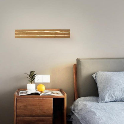 Wall Lamp Rotatable Rectangular Solid Wood Wall Lamp