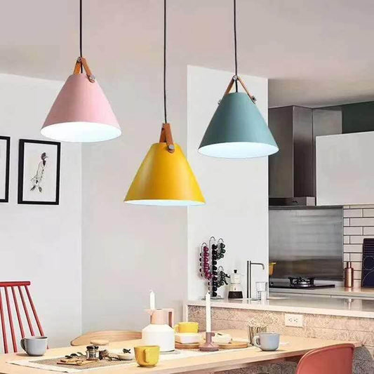 Nordic Simple Black White Pendant Light E27 LED Modern Hanging Lamp For Bedroom Living Room Hotel Restaurant Cafe Dining Room