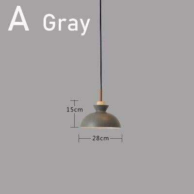 Pendant Lights Nordic Personality Art Creative Macaron Restaurant Living Room Bedroom Office Solid Wood Aluminum Pendant Lamp