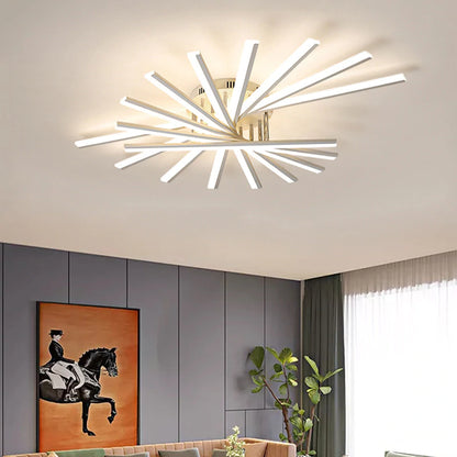 Living room light Nordic Light luxury household hall light simple modern minimalist living room main light three rooms and two halls complete set of lamps