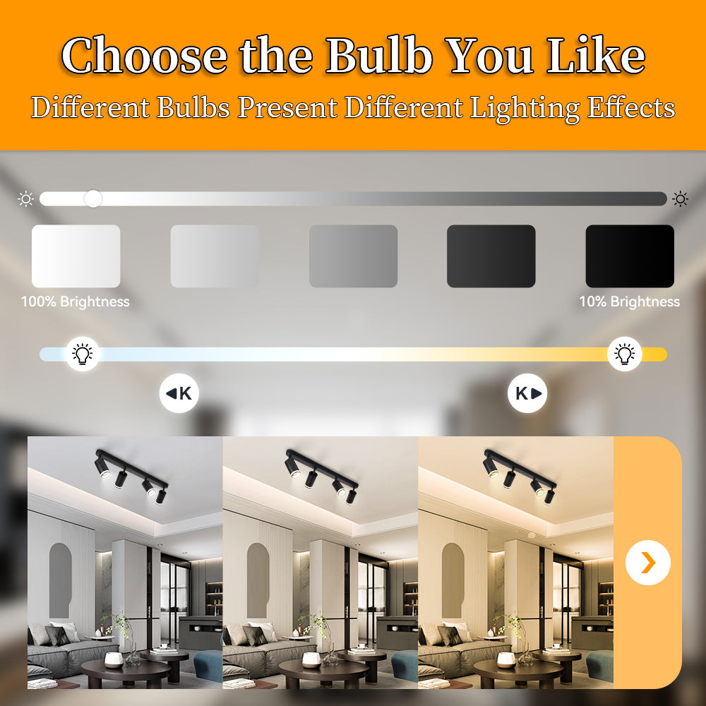 Modern Ceiling Led Spot Light Replaceable GU10 Bulb Track Lighting for Living Room Kitchen Ceiling Lamp