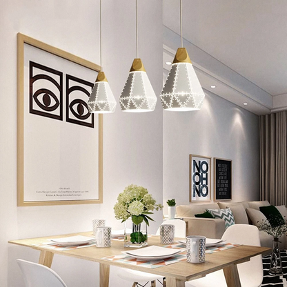 Pendant Light Modern E27 Macron Color Pendant Lamp Wood Iron Lampshade Cable 1.2m Pendant Lamp For Bedroom