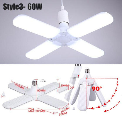 E27 Led Bulb Lamp Ampoule Leds Football Lamps Bulbs Foldable Fan Blade Lights Adjustable 45W 40W 60W For Kitchen Lighting