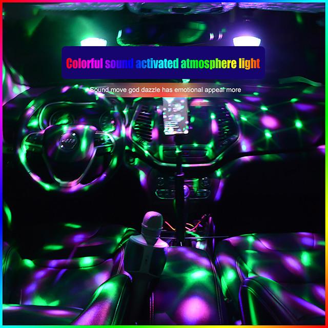 Sound Activated Rotating Disco Ball Party Lights Strobe Light USB LED Stage Lights For Christmas Home KTV Xmas Wedding Show