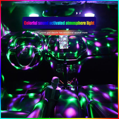 Sound Activated Rotating Disco Ball Party Lights Strobe Light USB LED Stage Lights For Christmas Home KTV Xmas Wedding Show