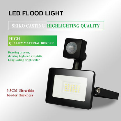 Led Floodlight PIR Motion Sensor Led Flood Light 10W 20W 30W 50W 100W 150W 200W 300W500W light outdoor waterproof IP66 Spotlight