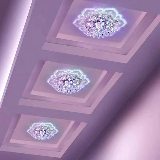 Spotlight led ceiling lamp embedded crystal downlight corridor lamp modern minimalist creative porch lamps