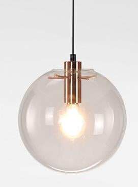 Nordic Modern Minimalist Glass Ball Pendant Lamp Single-head Restaurant Bar Pendant Light E27