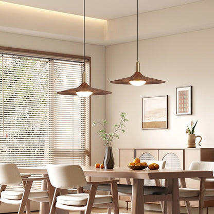 Simple Nordic Retro American Walnut Color Lighting Chandelier Warm Fashion Classical Style Bar Llighting