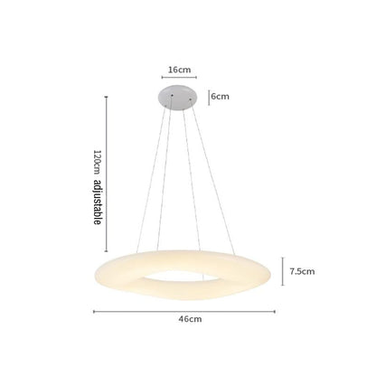 LED Living Room Chandelier Creative Ring Light Luxury Chandelier