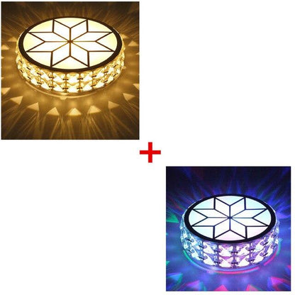 Modern Metal Crystal Ceiling Lamp For Hallway Dinning Room 6W/12W Glass Lampshade Round Aisle Lighting