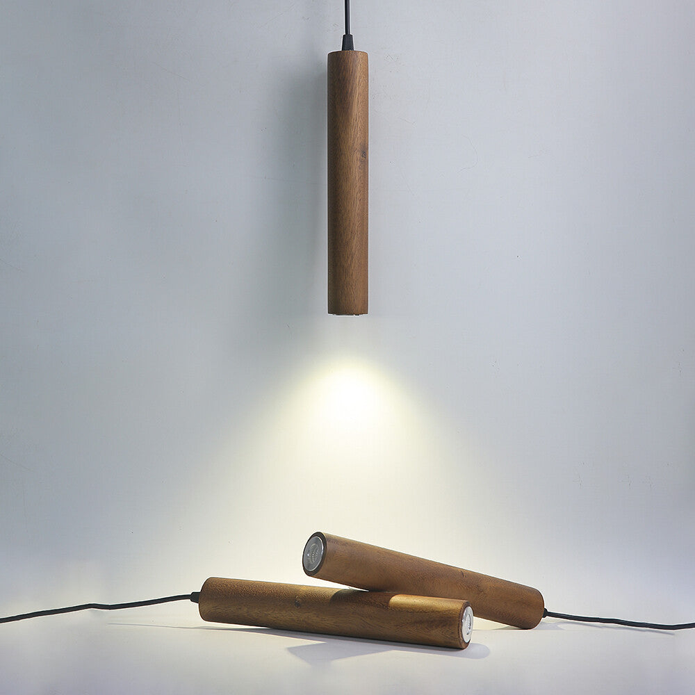 Simple Wood Lamp Bedside Pendant Lights Dining Room Hanging Lamp Living Room Walnut Light LED Indoor Lighting
