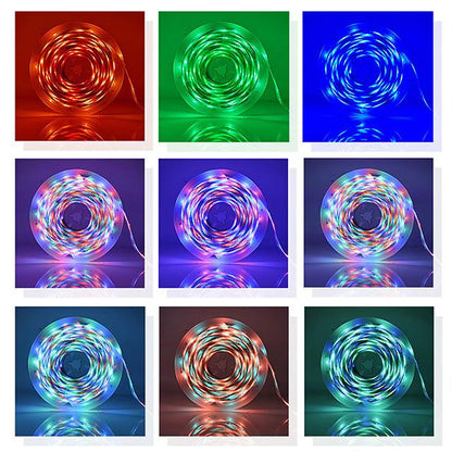 Intelligent Dimming App Control Flexible Led Strip Lights 15M (3x5M) 2835 RGB SMD IR 24 Key Controller with 12V 3A Adapter Kit