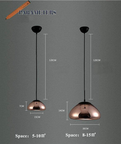 Modern Gold Bronze Sliver Shade Mirror Pendant Light E27 LED Glass Pendant Lamp Modern Christmas Glass Ball Lighting