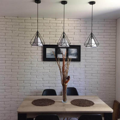 Modern Iron Painted Industrial Chandeliers E27 Diamond Chandelier LED Lighting For Living Room Kitchen Bedroom Bar Hotel