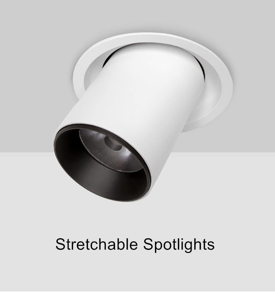 NEW LED spot lights embedded ceiling lamp 12W 10W 7W living room simple Nordic Adjustable and Rotate CREE COB downlight