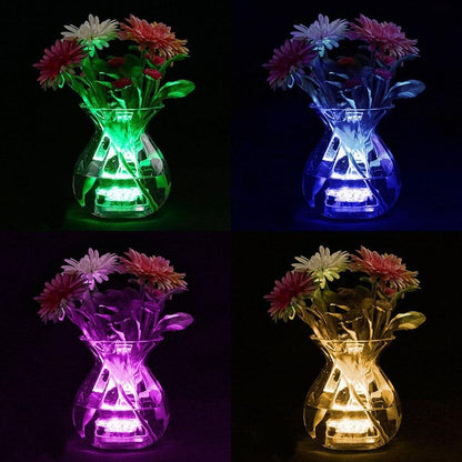 IP68 Waterproof Multi Color Submersible LED Lights Underwater Night Lamp Tea Light Vase Bowl Party Wedding Christmas Decoration