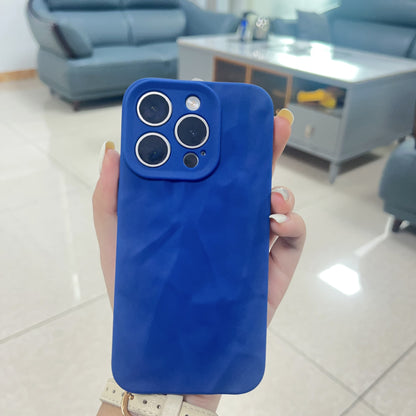 For iPhone 17 16 15 14 13 12 11 Pro Max Plus Mini XS Max X XR Ice Cream Frosted Wrinkled Soft Phone Case Protective Soft Back Cover