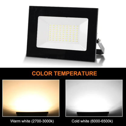 Ultra-thin LED Flood Light 10W 20W 30W 50W 100W Floodlight Waterproof Spotlight Outdoor Reflector Lighting