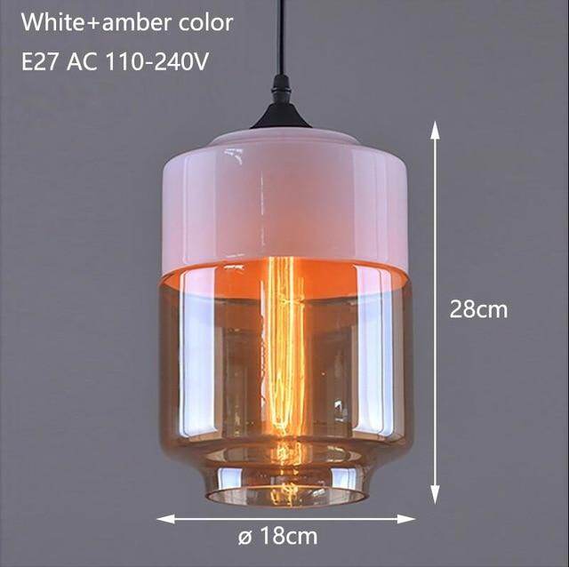 Nordic Modern Loft Hanging Glass Pendant Light For Kitchen Bar Living Room Bedroom