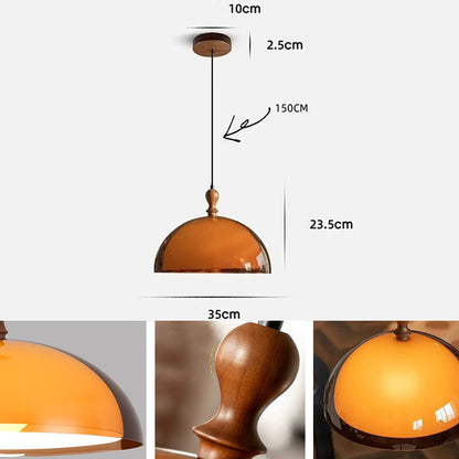 Vintage Pendant Lamp Double layer acrylic lampshade pendant light Dining Room Bar Bedroom bar counter orange mooding lamp