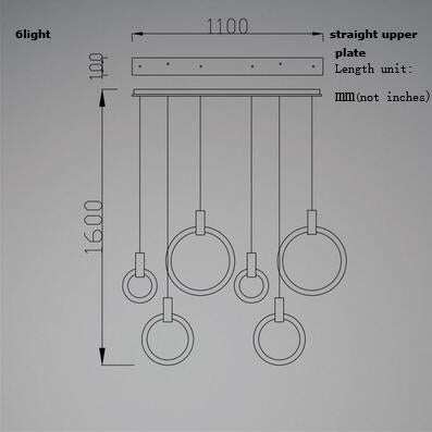 LED Nordic Wooden Iron Acryl Rings DIY LED Lamp LED Light.Pendant Lights.Pendant Lamp.Pendant light For Dinning Room Foyer