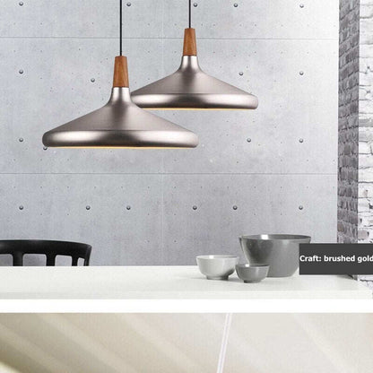 Brushed Gold/Silver Modern Pendant Lights Industrial  Kitchen Pendant Lamp Shade Light For Dining Room Kitchen Decoration