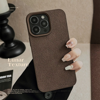 Luxury Business Solid Colors Leather Texture Phone Case For iPhone 16 15 Plus 14 13 12 11 Pro Max Shockproof Protective Cover