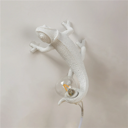 lizard wall lamp be night dorm room Night light living room home decor Cute Resin Animal chameleon Light Fixtures Bedside lamps