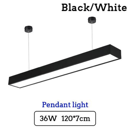 LED Strip Light Splicing Office Chandelier Indoor Surface Mounted Conference Room Exhibition Hall Workbench Hanging Line Light