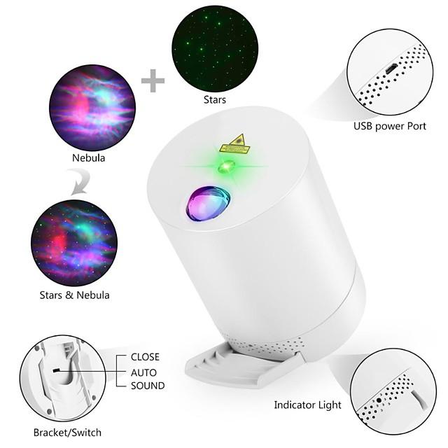 Starry Sky Projector Night Light Projection USB Star Projector Bedroom Party Laser Light 360 Degree Rotation Night Lamp