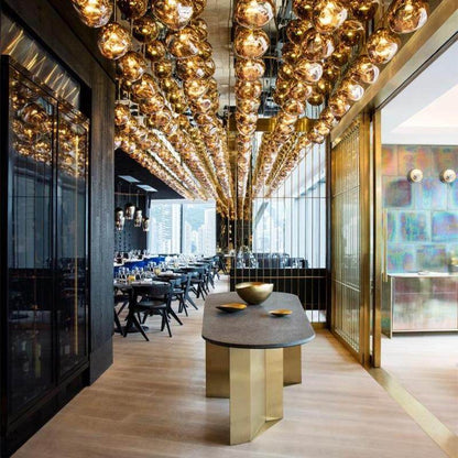 Modern Novelty Art Deco Glass Pendant Light LED E27 With 3 Colors For Living Room Bedroom Restaurant Kitchen Cafe Hotel Office