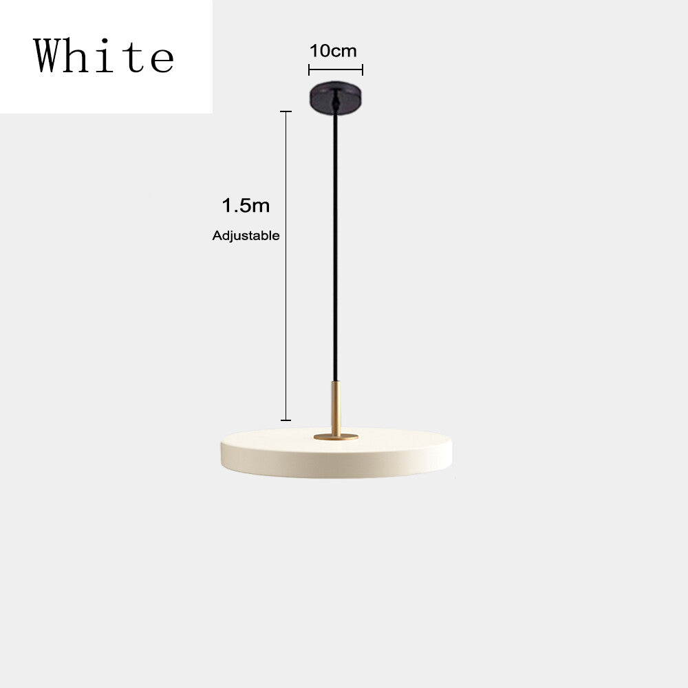Northern Europe Minimalist Metal Pendant Light Hanging Lamp Creative Modern Simple Round Saucer
