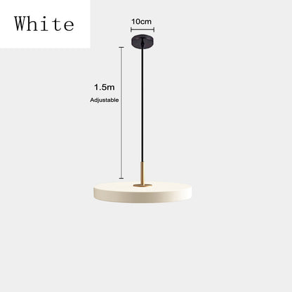 Northern Europe Minimalist Metal Pendant Light Hanging Lamp Creative Modern Simple Round Saucer