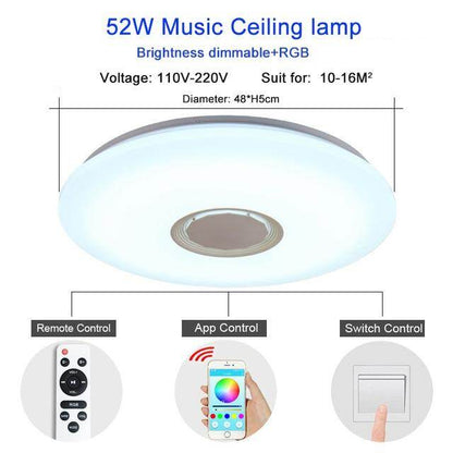 Music LED ceiling Lights RGB APP and Remote control ceiling lamp bedroom 25W 36W 52W living room light lampara de techo