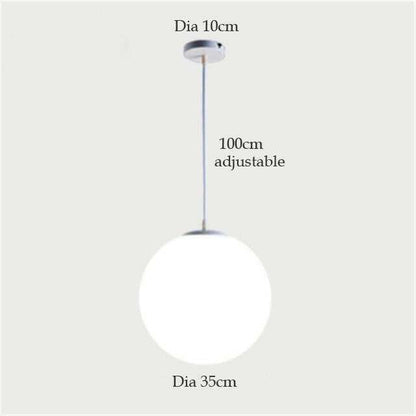 Nordic White Glass Ball Pendant Lights Modern LED Living Room Hanglamp Pendant Lamp Restaurant Bar Aisle Bubble Ball Luminaire