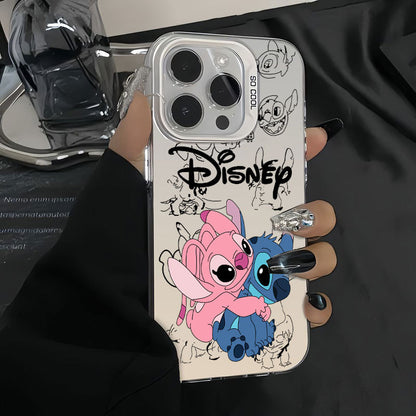 Cute Stitch Creative  Phone Case For iPhone 16 15 14 13 12 11 Pro XS MAX 7 XR 8 7 Plus Clear Cover Fundas