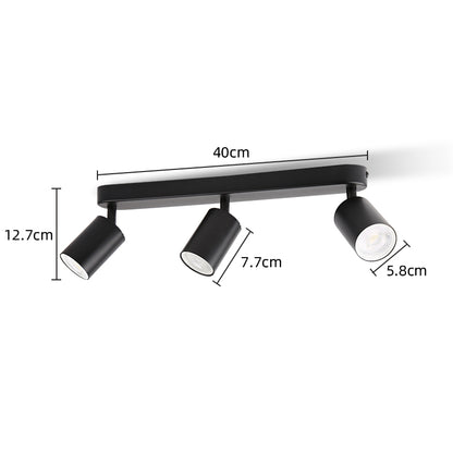 GU10 LED Track Light Spotlight 110-220V Suit Ceiling Lamp GU10 3 Color COB Spot Lights For Kitchen Commercial Living Room