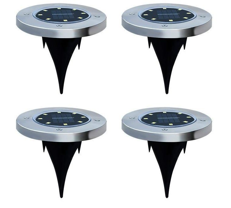 4Pcs Solar Powered Ground Light Waterproof Garden Pathway Deck Lights With Lamp for Yard Driveway Lawn Solar energy lamp