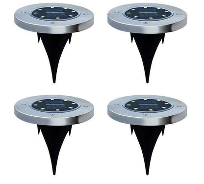 4Pcs Solar Powered Ground Light Waterproof Garden Pathway Deck Lights With Lamp for Yard Driveway Lawn Solar energy lamp